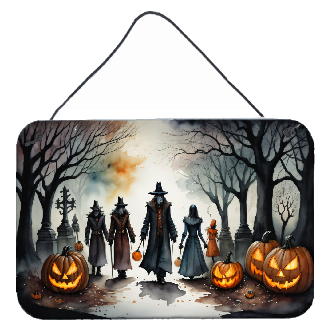Vampires Spooky Halloween Wall or Door Hanging Prints Aluminum Metal Sign Kitchen Wall Bar Bathroom Plaque Home Decor, 8HX12W, Multicolor