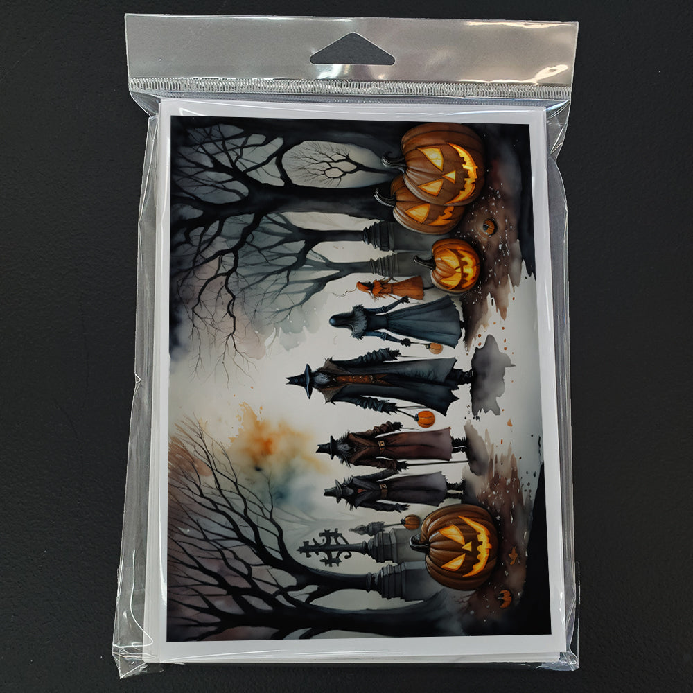 Vampires Spooky Halloween Greeting Cards Pack of 8 Blank Cards with Envelopes Whimsical A7 Size 5x7