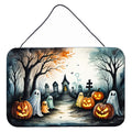 Ghosts Spooky Halloween Wall or Door Hanging Prints Aluminum Metal Sign Kitchen Wall Bar Bathroom Plaque Home Decor, 8HX12W, Multicolor