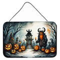 Krampus The Christmas Demon Spooky Halloween Wall or Door Hanging Prints Aluminum Metal Sign Kitchen Wall Bar Bathroom Plaque Home Decor, 8HX12W, Multicolor