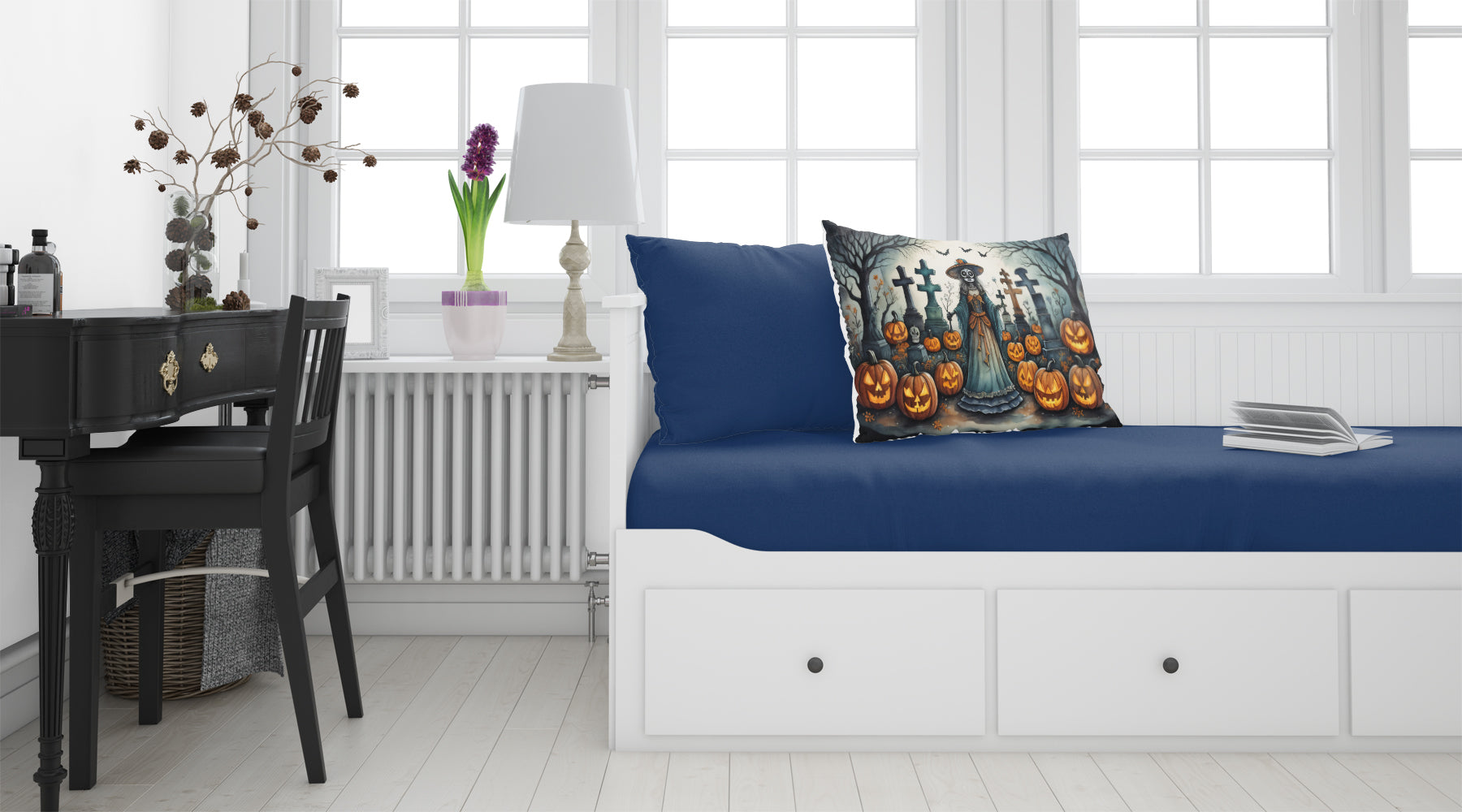 La Catrina Skeleton Spooky Halloween Standard Pillowcase Lightweight Super Soft Easy Care Decorative Artwork Pillowcase, Standard
