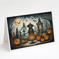 La Llorona Skeleton Spooky Halloween Greeting Cards Pack of 8 Blank Cards with Envelopes Whimsical A7 Size 5x7