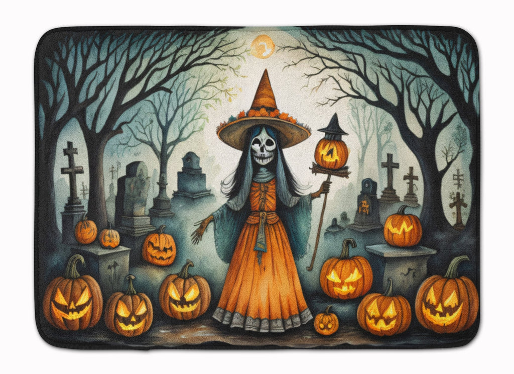 La Llorona Skeleton Spooky Halloween Memory Foam Kitchen Mat Machine Washable Anti-Fatigue Cushion Comfort Bath or Kitchen Rug