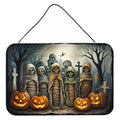 Mummies Spooky Halloween Wall or Door Hanging Prints Aluminum Metal Sign Kitchen Wall Bar Bathroom Plaque Home Decor, 8HX12W, Multicolor
