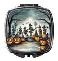 Mariachi Skeleton Band Spooky Halloween Compact Mirror Decorative Travel Makeup Mirror for Women Girls Gifts Pocket Makeup Mirror Folding Handheld