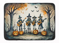 Mariachi Skeleton Band Spooky Halloween Memory Foam Kitchen Mat Machine Washable Anti-Fatigue Cushion Comfort Bath or Kitchen Rug