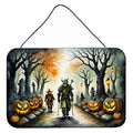 Orcs Spooky Halloween Wall or Door Hanging Prints Aluminum Metal Sign Kitchen Wall Bar Bathroom Plaque Home Decor, 8HX12W, Multicolor