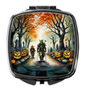 Orcs Spooky Halloween Compact Mirror Decorative Travel Makeup Mirror for Women Girls Gifts Pocket Makeup Mirror Folding Handheld