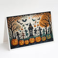 Papel Picado Skeletons Spooky Halloween Greeting Cards Pack of 8 Blank Cards with Envelopes Whimsical A7 Size 5x7