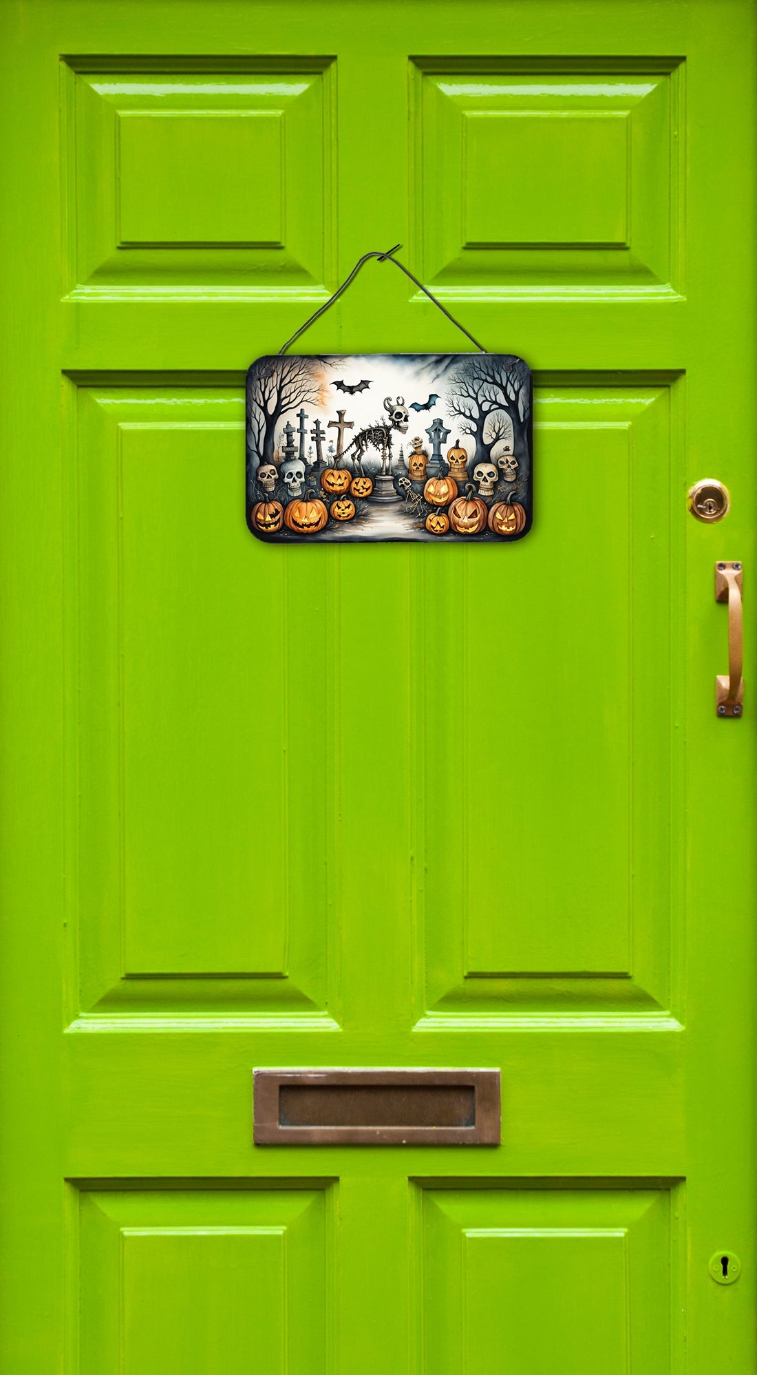 Pet Cemetery Spooky Halloween Wall or Door Hanging Prints Aluminum Metal Sign Kitchen Wall Bar Bathroom Plaque Home Decor, 8HX12W, Multicolor