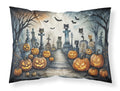 Cat Cemetery Spooky Halloween Standard Pillowcase Lightweight Super Soft Easy Care Decorative Artwork Pillowcase, Standard