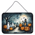 Ghosts Spooky Halloween Wall or Door Hanging Prints Aluminum Metal Sign Kitchen Wall Bar Bathroom Plaque Home Decor, 8HX12W, Multicolor