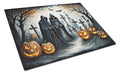 The Grim Reaper Spooky Halloween Cutting Board Tempered Glass Kitchen Cutting Surface, Heat Resistant Chopping, Non-Slip Feet, Food Prep & Serving