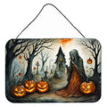 The Weeping Woman Spooky Halloween Wall or Door Hanging Prints Aluminum Metal Sign Kitchen Wall Bar Bathroom Plaque Home Decor, 8HX12W, Multicolor