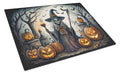 Witch Spooky Halloween Cutting Board Tempered Glass Kitchen Cutting Surface, Heat Resistant Chopping, Non-Slip Feet, Food Prep & Serving