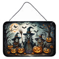 Witches Spooky Halloween Wall or Door Hanging Prints Aluminum Metal Sign Kitchen Wall Bar Bathroom Plaque Home Decor, 8HX12W, Multicolor