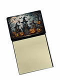 Witches Spooky Halloween Watercolor Sticky Note Holder Refillable Dispenser Desk Accessory 3x3 Pad Gift