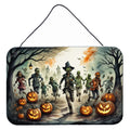 Zombies Spooky Halloween Wall or Door Hanging Prints Aluminum Metal Sign Kitchen Wall Bar Bathroom Plaque Home Decor, 8HX12W, Multicolor