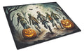Zombies Spooky Halloween Cutting Board Tempered Glass Kitchen Cutting Surface, Heat Resistant Chopping, Non-Slip Feet, Food Prep & Serving