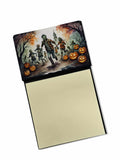 Zombies Spooky Halloween Watercolor Sticky Note Holder Refillable Dispenser Desk Accessory 3x3 Pad Gift
