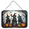 Witches Spooky Halloween Wall or Door Hanging Prints Aluminum Metal Sign Kitchen Wall Bar Bathroom Plaque Home Decor, 8HX12W, Multicolor
