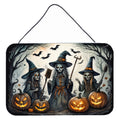 Witches Spooky Halloween Wall or Door Hanging Prints Aluminum Metal Sign Kitchen Wall Bar Bathroom Plaque Home Decor, 8HX12W, Multicolor