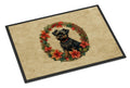 Affenpinscher Christmas Flowers Doormat Indoor Outdoor 24H X 36W Front Door Mat Rugs for Entryway, Non Slip Washable Low Pile,