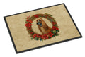 Afghan Hound Christmas Flowers Doormat Indoor Outdoor 24H X 36W Front Door Mat Rugs for Entryway, Non Slip Washable Low Pile,
