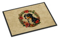 Appenzeller Sennenhund Christmas Flowers Doormat Indoor Outdoor 24H X 36W Front Door Mat Rugs for Entryway, Non Slip Washable Low Pile,