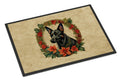 Australian Kelpie Christmas Flowers Doormat Indoor Outdoor 24H X 36W Front Door Mat Rugs for Entryway, Non Slip Washable Low Pile,