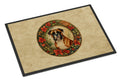 Boxer Christmas Flowers Doormat Indoor Outdoor 24H X 36W Front Door Mat Rugs for Entryway, Non Slip Washable Low Pile,