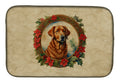 Chesapeake Bay Retriever Christmas Flowers Dish Drying Mat Absorbent Dish Drying Mat Pad for Kitchen Counter Dish Drainer Mat for Countertop, 14 x 21", Multicolor