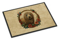 Komondor Christmas Flowers Doormat Indoor Outdoor 18H X 27W Front Door Mat Rugs for Entryway, Non Slip Washable