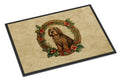 Otterhound Christmas Flowers Doormat Indoor Outdoor 24H X 36W Front Door Mat Rugs for Entryway, Non Slip Washable Low Pile,
