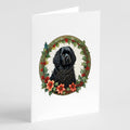 Puli Christmas Flowers Greeting Cards Pack of 8 Blank Cards with Envelopes Whimsical A7 Size 5x7