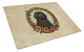Puli Christmas Flowers Cutting Board Tempered Glass Kitchen Cutting Surface, Heat Resistant Chopping, Non-Slip Feet, Food Prep & Serving