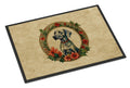 Weimaraner Christmas Flowers Doormat Indoor Outdoor 24H X 36W Front Door Mat Rugs for Entryway, Non Slip Washable Low Pile,