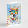 Alaskan Klee Kai Hippie Dawg Greeting Cards Pack of 8 Blank Cards with Envelopes Whimsical A7 Size 5x7