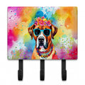 Boxer Hippie Dawg Leash or Key Holder Wall Hooks, Coat Rack Wall Mount, for Hanging Keys, Towels, Aprons, Leashes