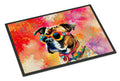 Boxer Hippie Dawg Doormat Indoor Outdoor 18H X 27W Front Door Mat Rugs for Entryway, Non Slip Washable