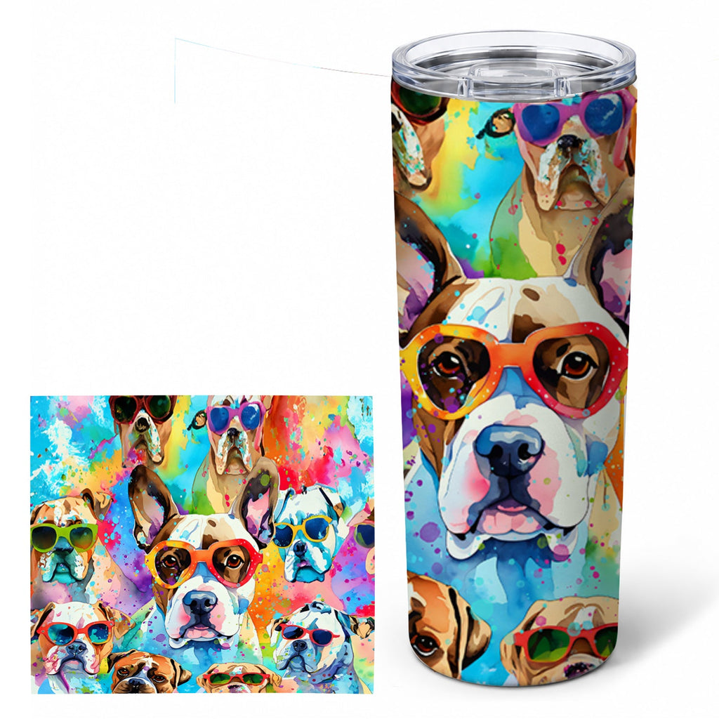 Boxer 20 oz Skinny Tumbler with Lid and Straw