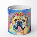 English Bulldog Hippie Dawg Decorative Soy Candle Nature Soy Wax Essential Oil Home Decor Ideal for Bedroom Kitchen Bath Office Gift, 10 oz