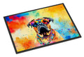 Bullmastiff Hippie Dawg Doormat Indoor Outdoor 24H X 36W Front Door Mat Rugs for Entryway, Non Slip Washable Low Pile,