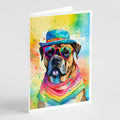 Cane Corso Hippie Dawg Greeting Cards Pack of 8 Blank Cards with Envelopes Whimsical A7 Size 5x7