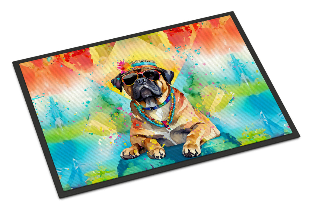 Cane Corso Hippie Dawg Doormat Indoor Outdoor 18H X 27W Front Door Mat Rugs for Entryway, Non Slip Washable