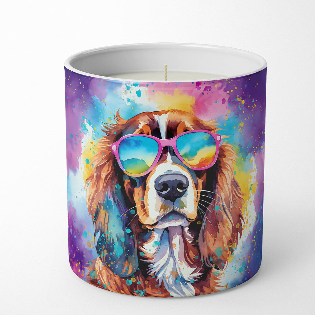 Cavalier Spaniel Hippie Dawg Decorative Soy Candle Nature Soy Wax Essential Oil Home Decor Ideal for Bedroom Kitchen Bath Office Gift, 10 oz