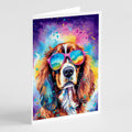 Cavalier Spaniel Hippie Dawg Greeting Cards Pack of 8 Blank Cards with Envelopes Whimsical A7 Size 5x7