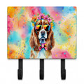 Cavalier Spaniel Hippie Dawg Leash or Key Holder Wall Hooks, Coat Rack Wall Mount, for Hanging Keys, Towels, Aprons, Leashes