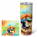 Chow Chow Hippie Dawg Stainless Steel Skinny Tumbler 20 oz Vacuum Double Walled Reusable Insulated Travel Cup
