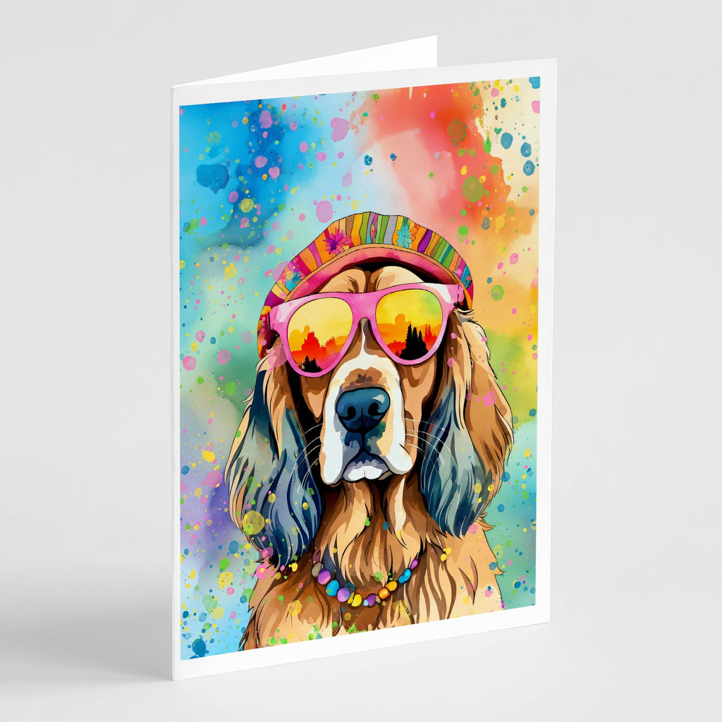 Cocker Spaniel Hippie Dawg Greeting Cards Pack of 8 Blank Cards with Envelopes Whimsical A7 Size 5x7